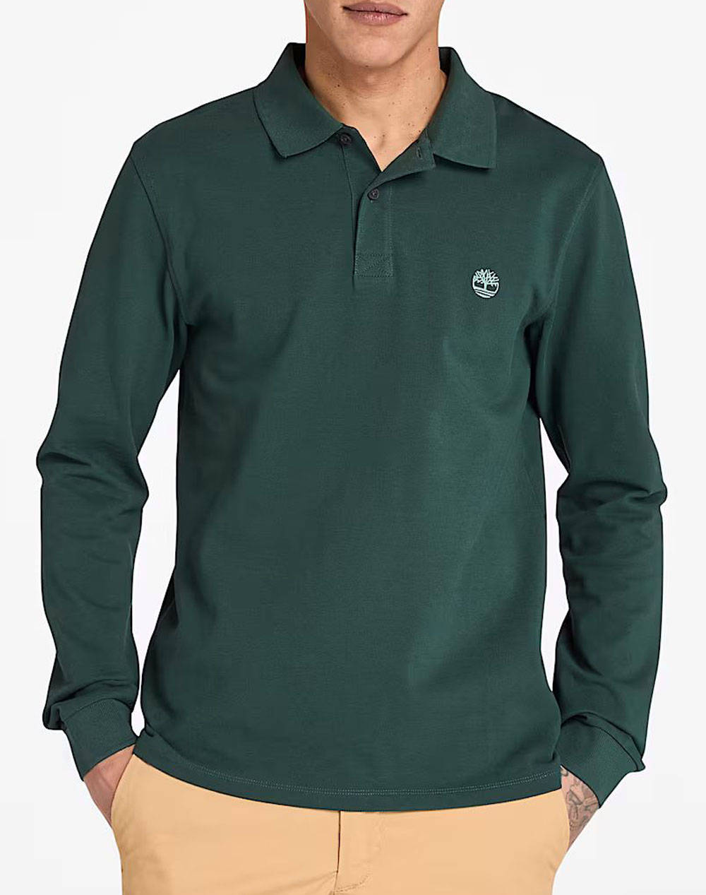 TIMBERLAND MILLERS RIVER LS Millers River Pique Polo TB0A6VD2-317 DarkGreen