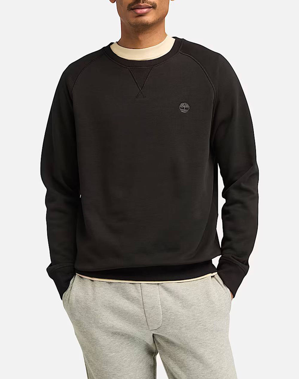 TIMBERLAND EXETER RIVER Brushed Back Crew Sweatshirt TB0A2BNK-X65 Black