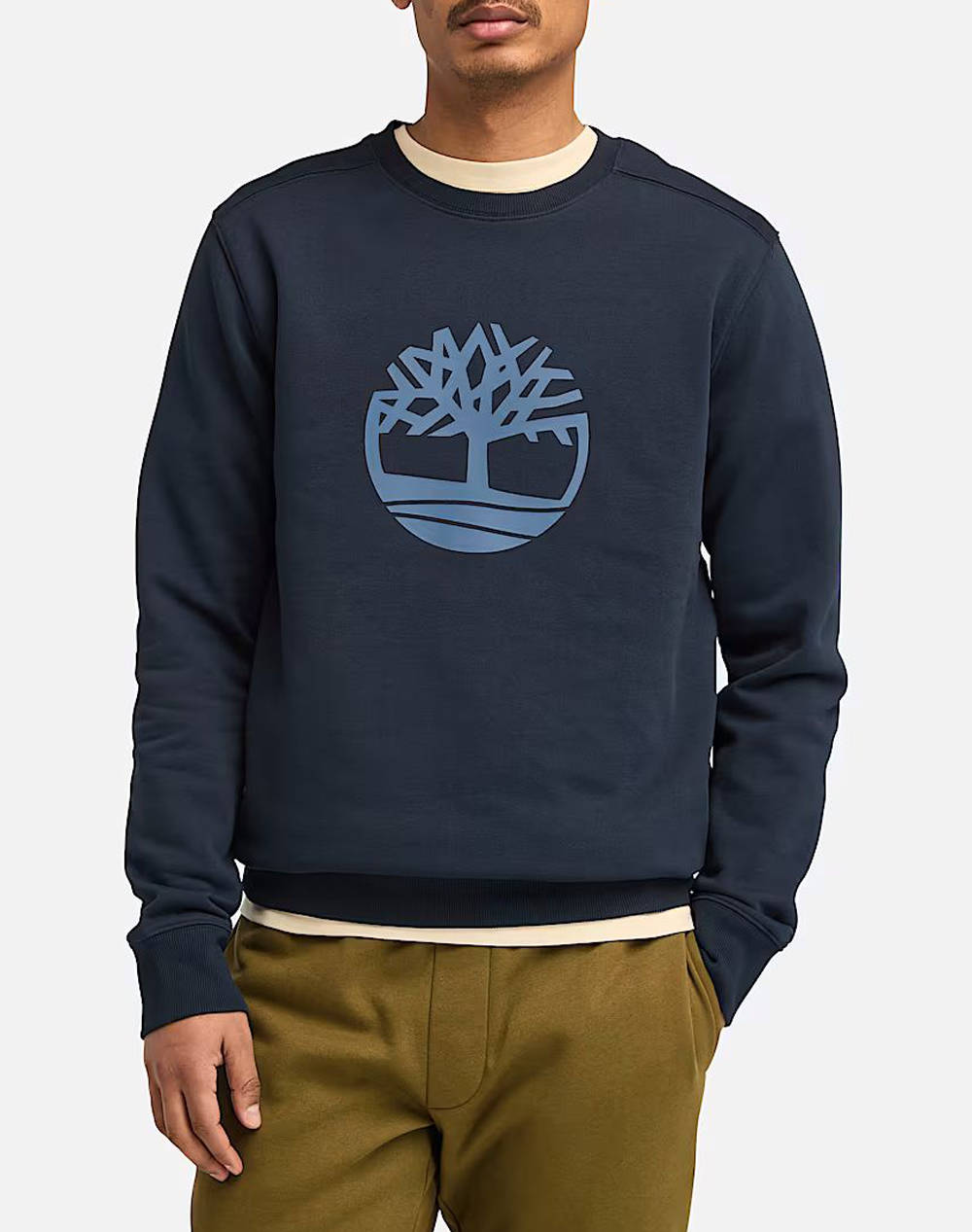 TIMBERLAND KENNEBEC RIVER Tree Logo Crew Neck Sweatshirt TB0A2BJ8-433 DarkBlue