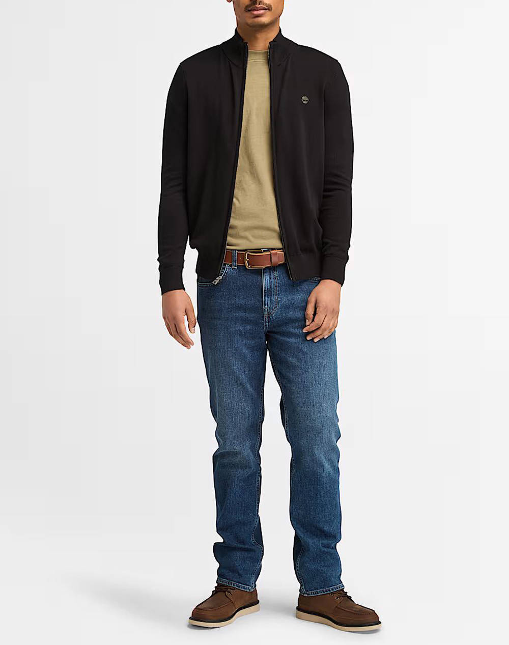 TIMBERLAND WILLIAMS RIVER Cotton YD Full Zip Sweater TB0A2BMZ-X65 Black φωτογραφία