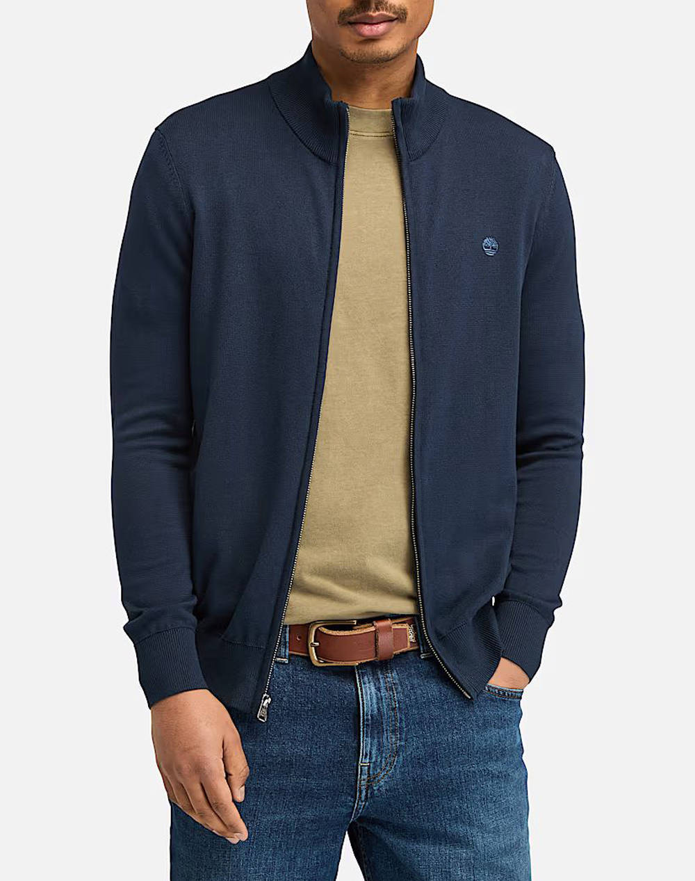 TIMBERLAND WILLIAMS RIVER Cotton YD Full Zip Sweater TB0A2BMZ-Z02 DarkBlue