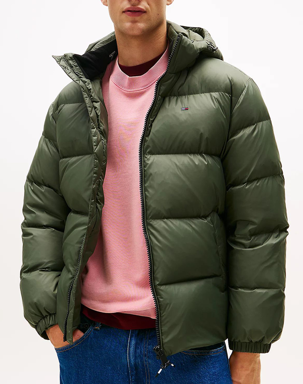 TOMMY JEANS TJM ESSENTIAL DOWN JACKET EXT DM0DM19786-MRH ArmyGreen