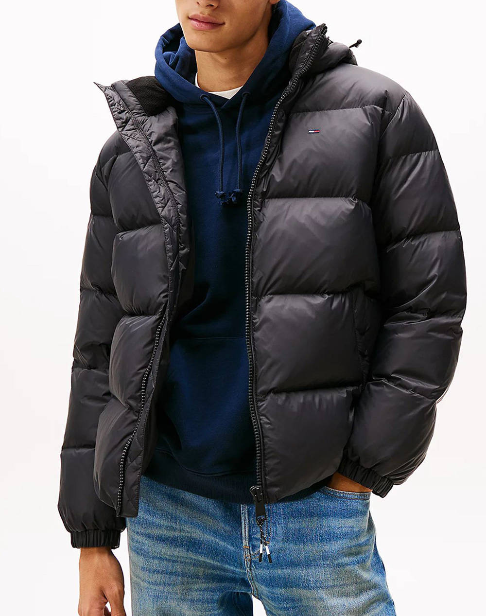 TOMMY JEANS TJM ESSENTIAL DOWN JACKET EXT DM0DM19786-BDS Black