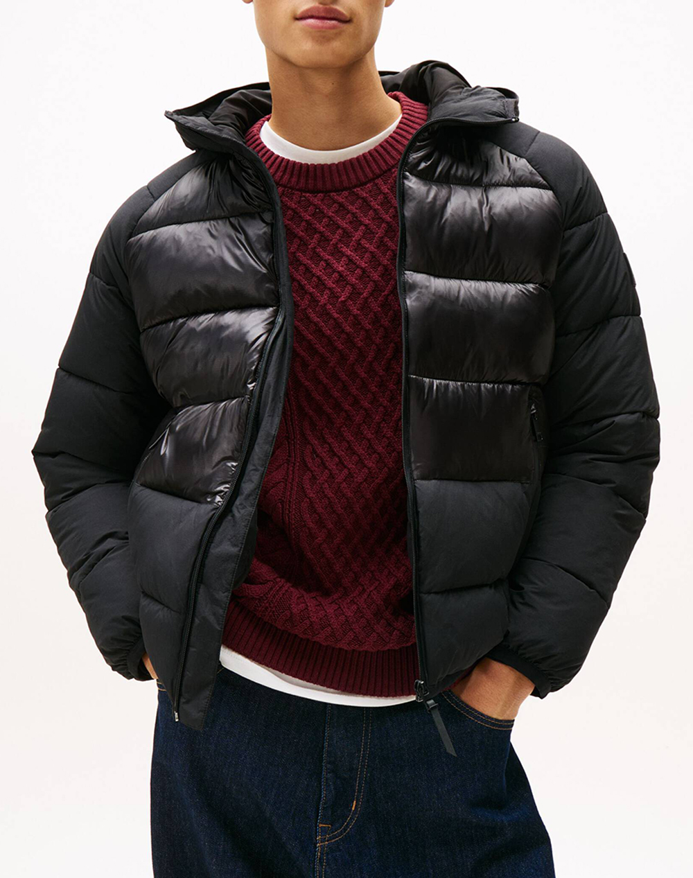 Ανδρικά μπουφάν & ανδρικά παλτό tommy jeans σε μαυρο