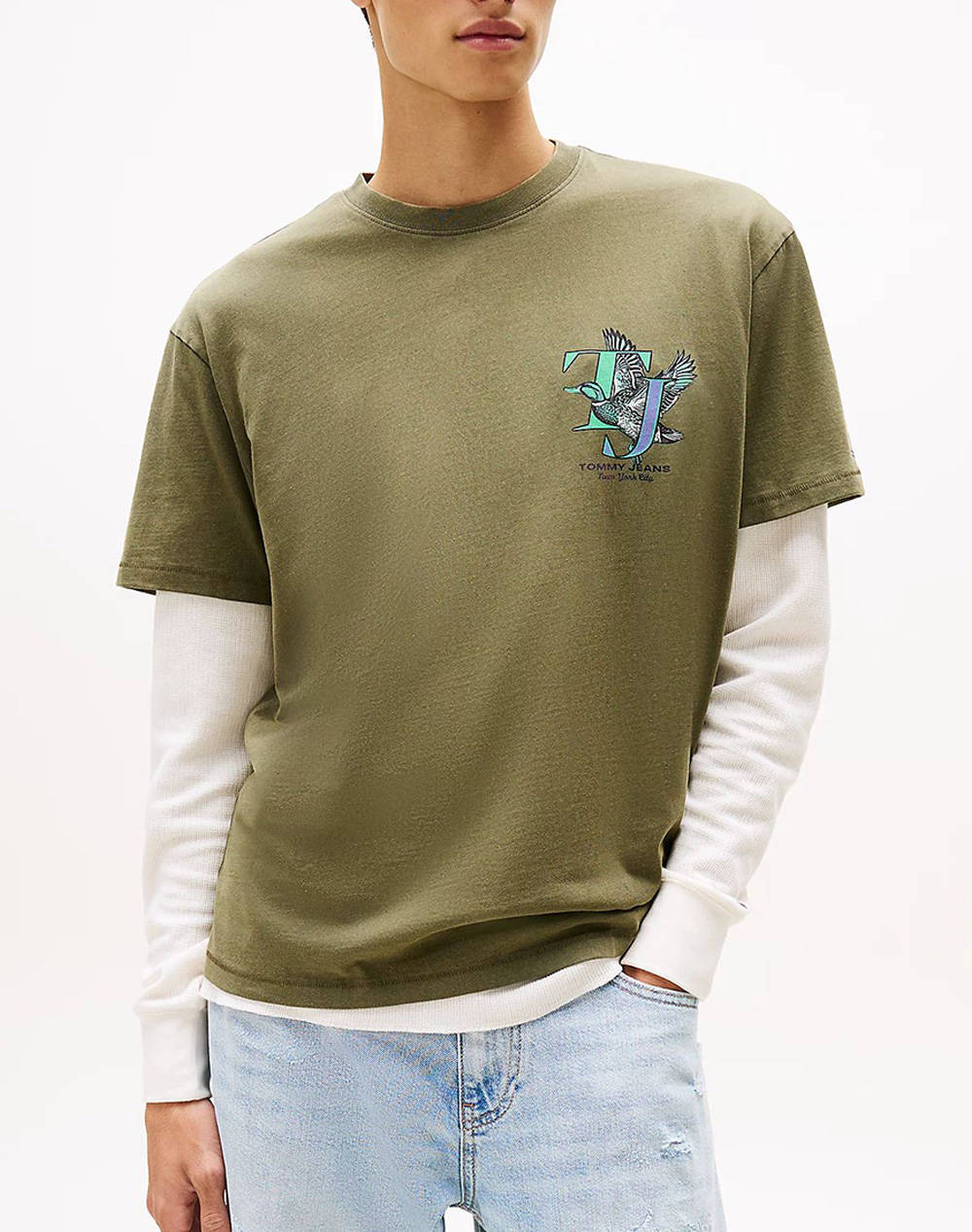 TOMMY JEANS TJM RLX NOVELTY TEE DM0DM22060-MRH Olive