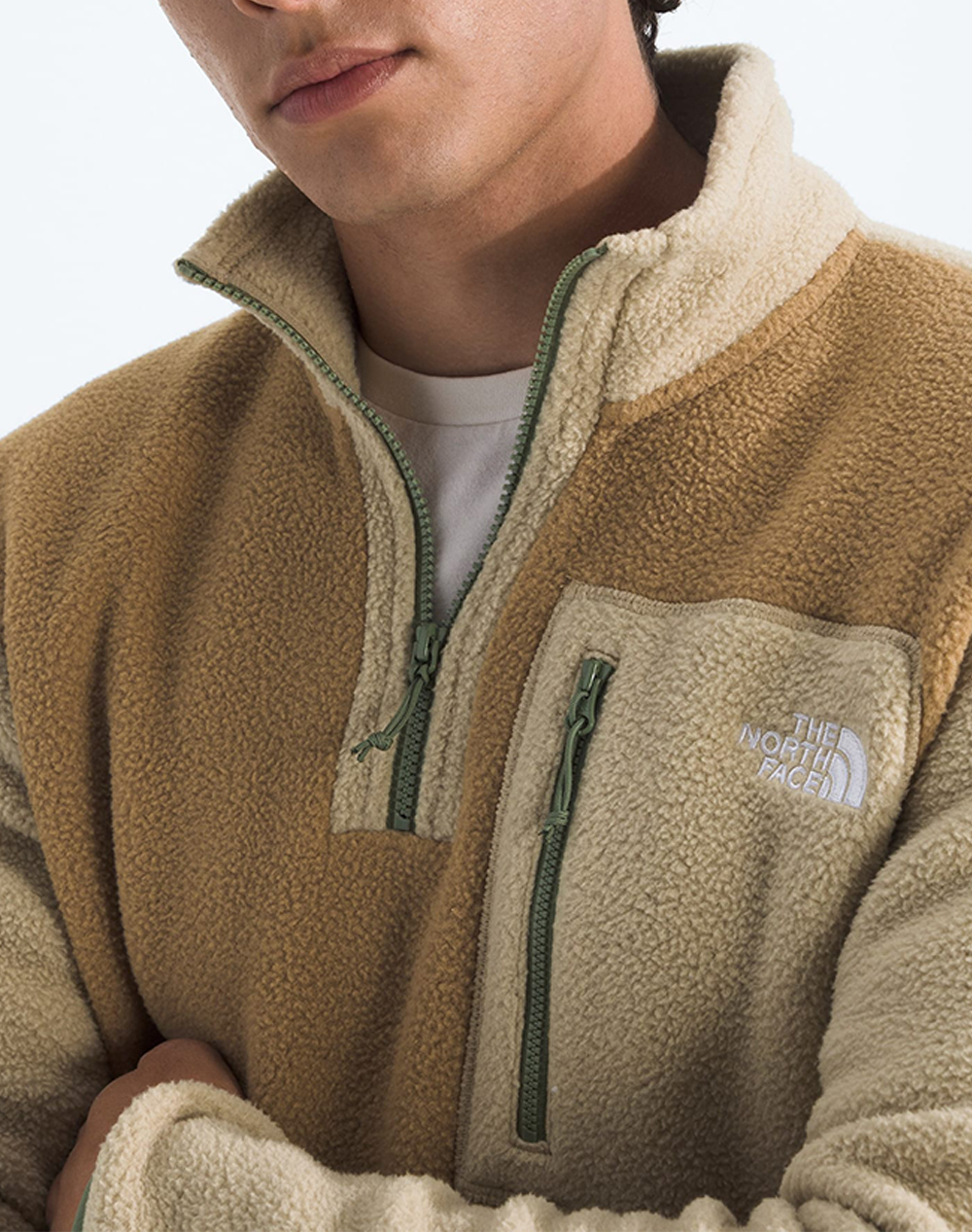The North Face M Yumiori 1 4 Zip Nf0A883S-Nfevo Brown ανδρικά ρούχα μπλούζες φούτερ Politikos Shop Πολιτικός