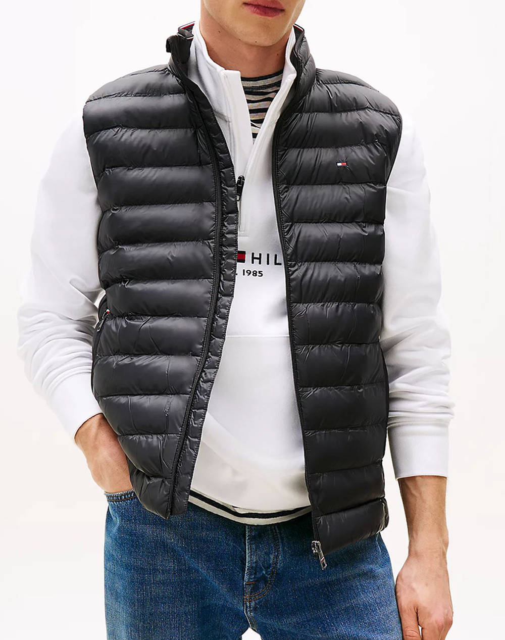 TOMMY HILFIGER TOMMY HILFIGER CORE PACKABLE RECYCLED VEST MW0MW39989-BDS Black