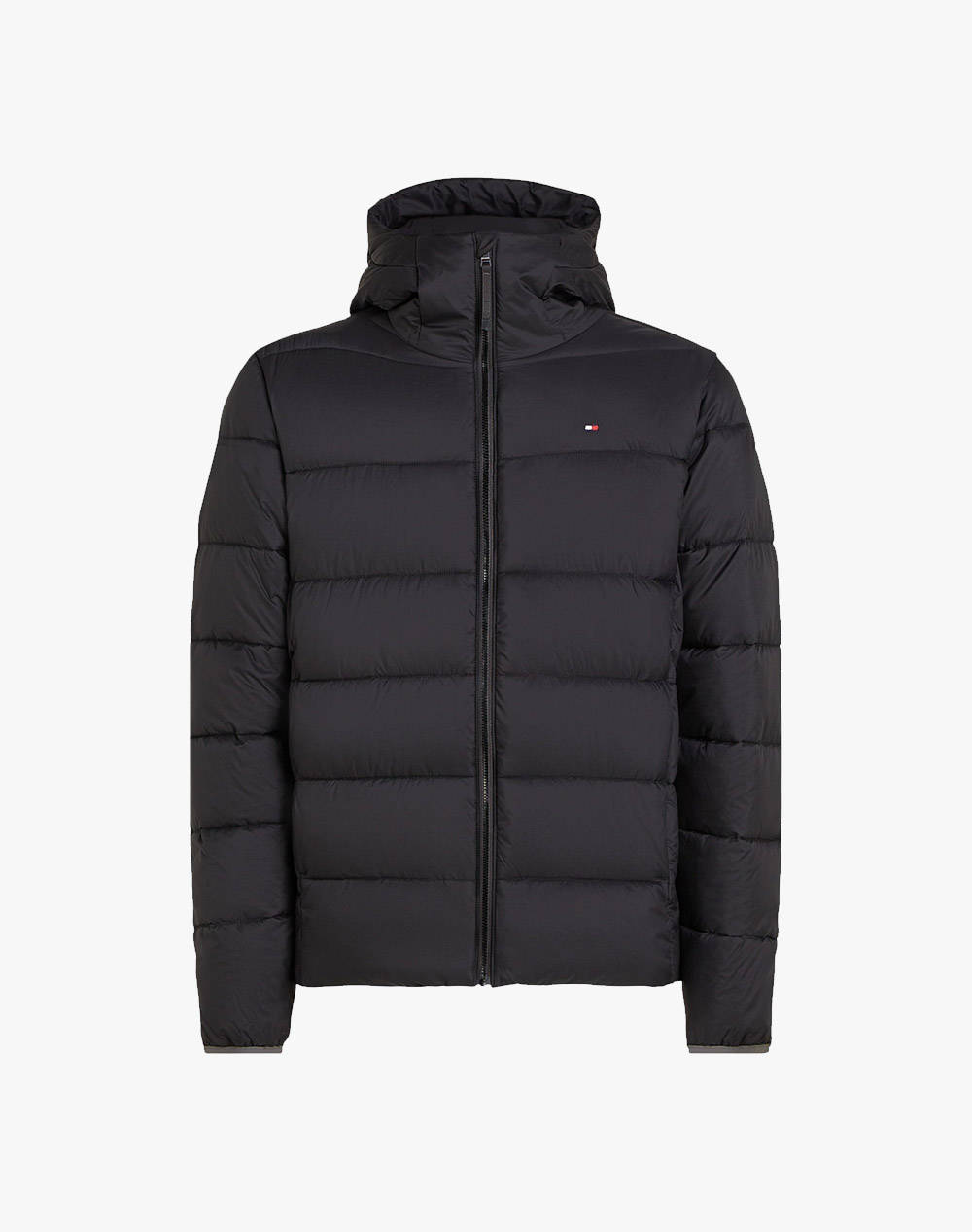 TOMMY HILFIGER MID WEIGHT HOODED JACKET MW0MW41983-BDS Black