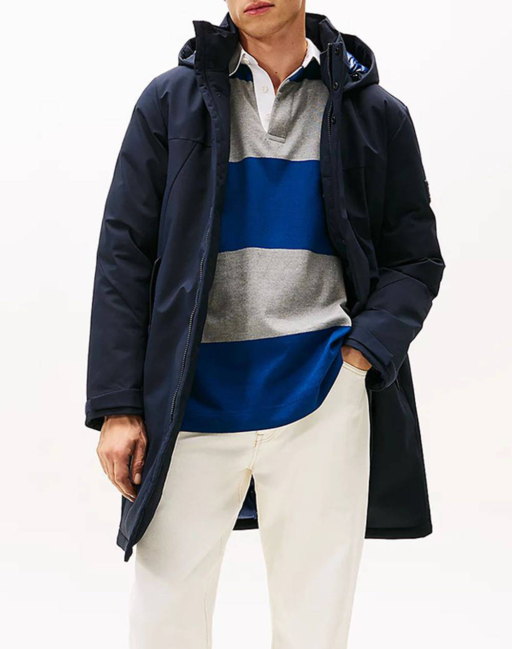 TOMMY HILFIGER TECH HOODED PADDED PARKA MW0MW41362-DW5 DarkBlue