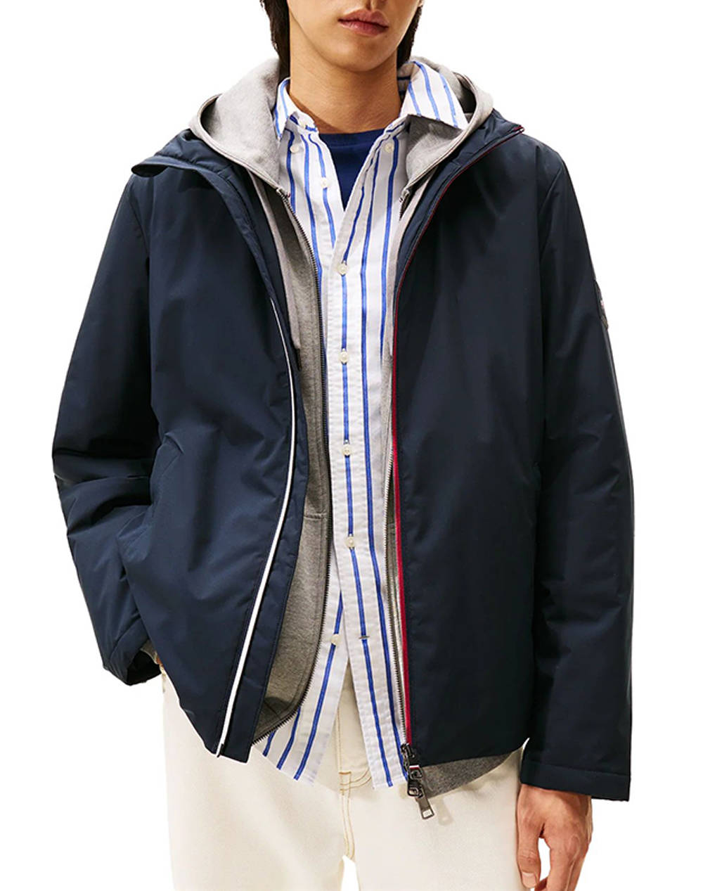 TOMMY HILFIGER RWB HOODED JACKET MW0MW41082-DW5 DarkBlue