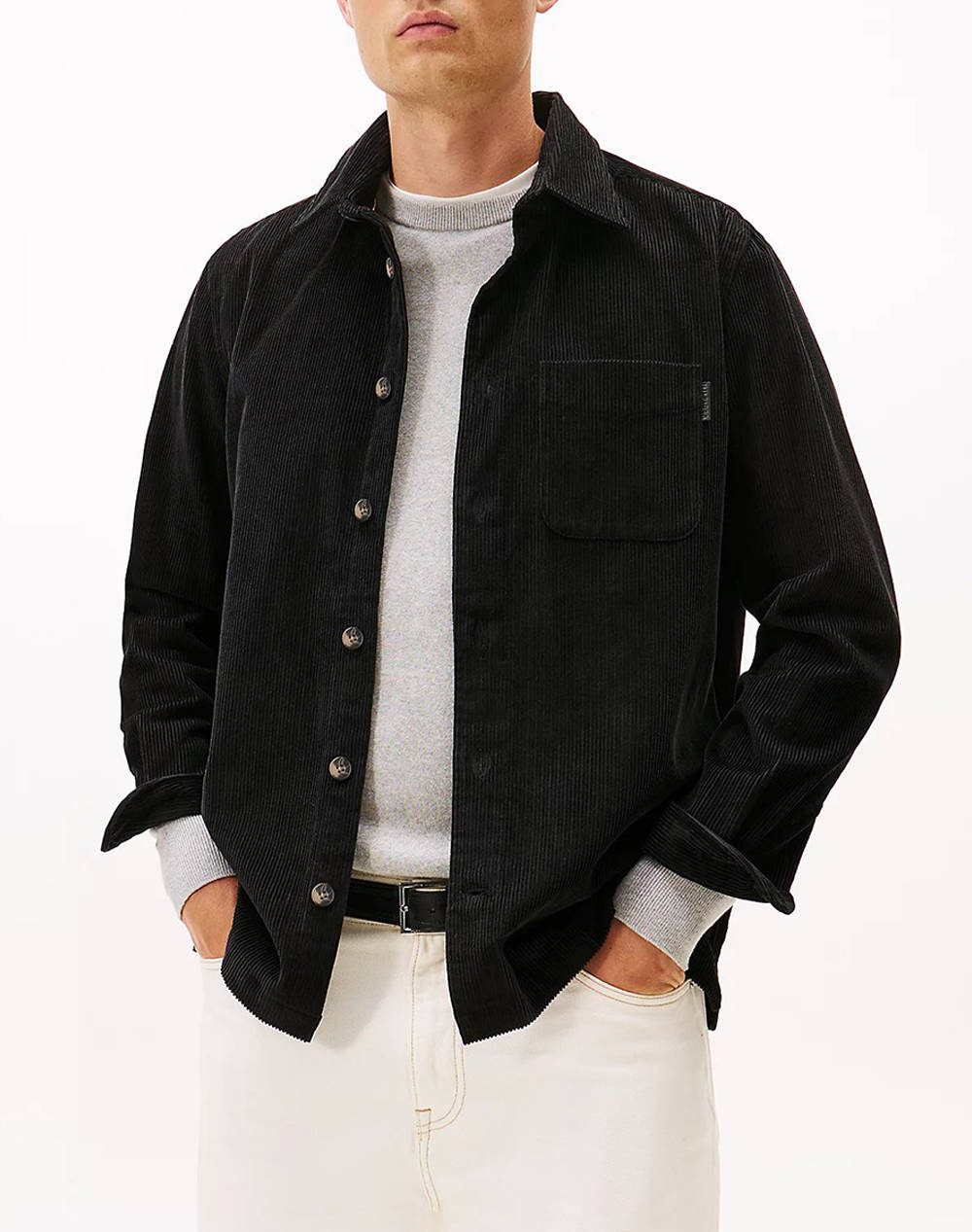 TOMMY HILFIGER CORDUROY RLX OVERSHIRT MW0MW40489-BDS Black