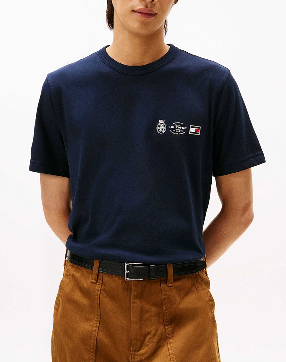 TOMMY HILFIGER SMALL CREST OUTLINE TEE MW0MW40011-DW5 DarkBlue
