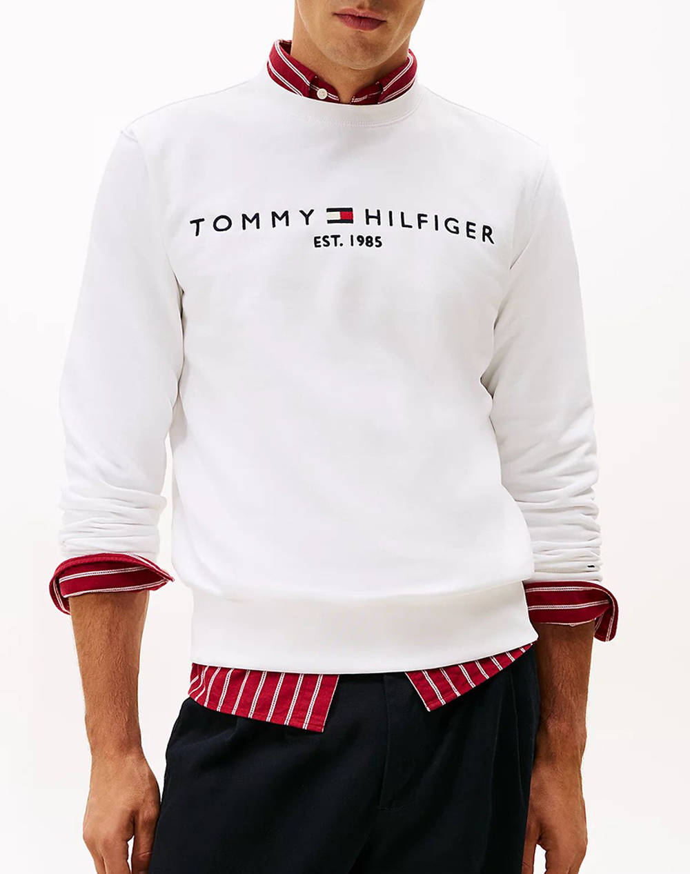 TOMMY HILFIGER TOMMY LOGO SWEATSHIRT MW0MW11596-YBR White