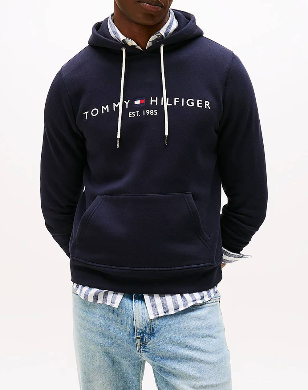 TOMMY HILFIGER TOMMY LOGO HOODY MW0MW10752-403 DarkBlue