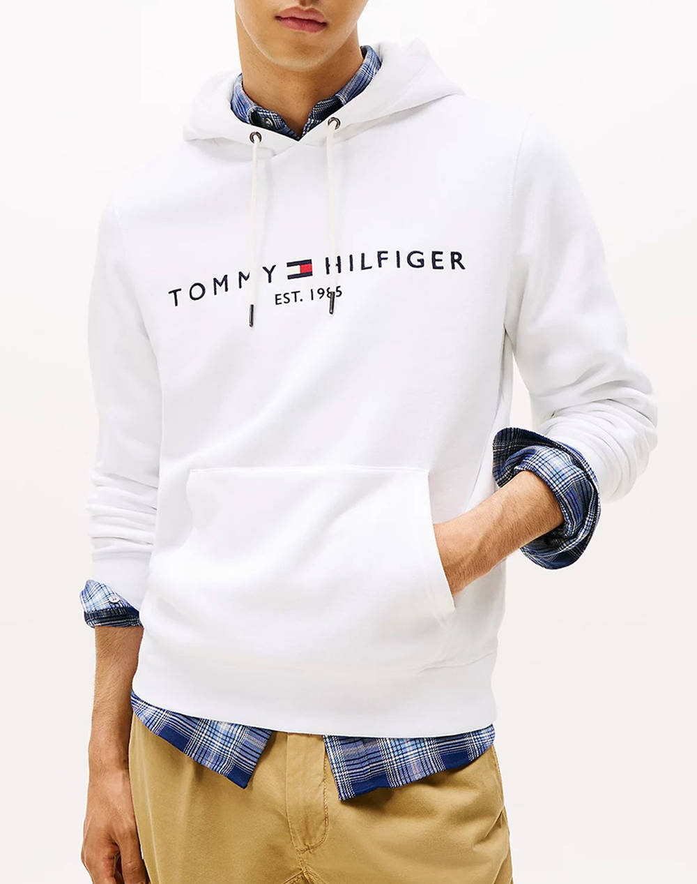 TOMMY HILFIGER TOMMY LOGO HOODY MW0MW11599-YBR White