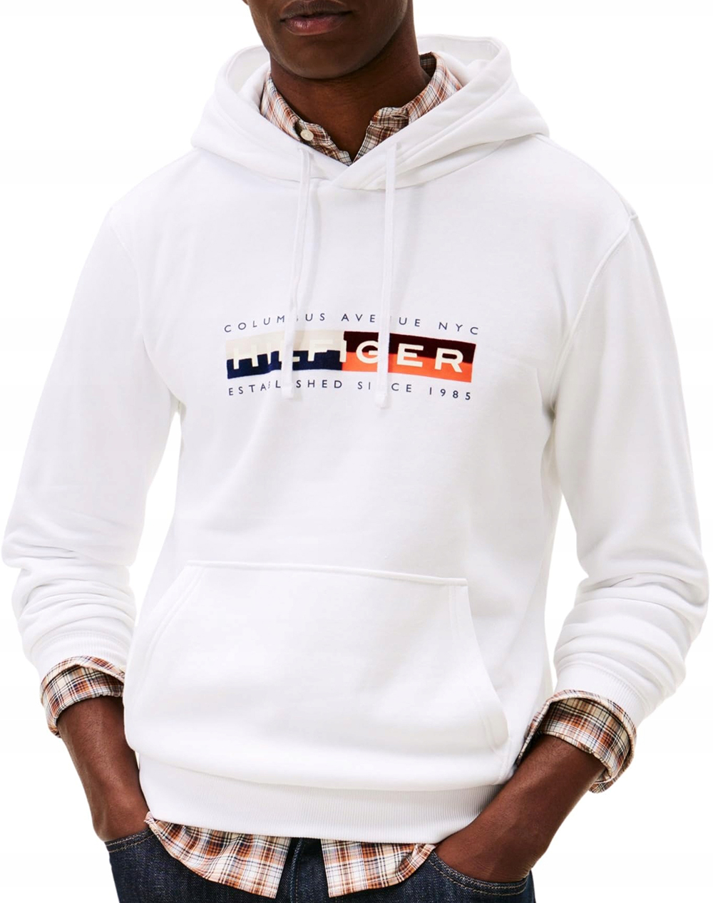 TOMMY HILFIGER TH COLOUR BLOCK GRAPHIC HOODIE MW0MW40041-YBR White