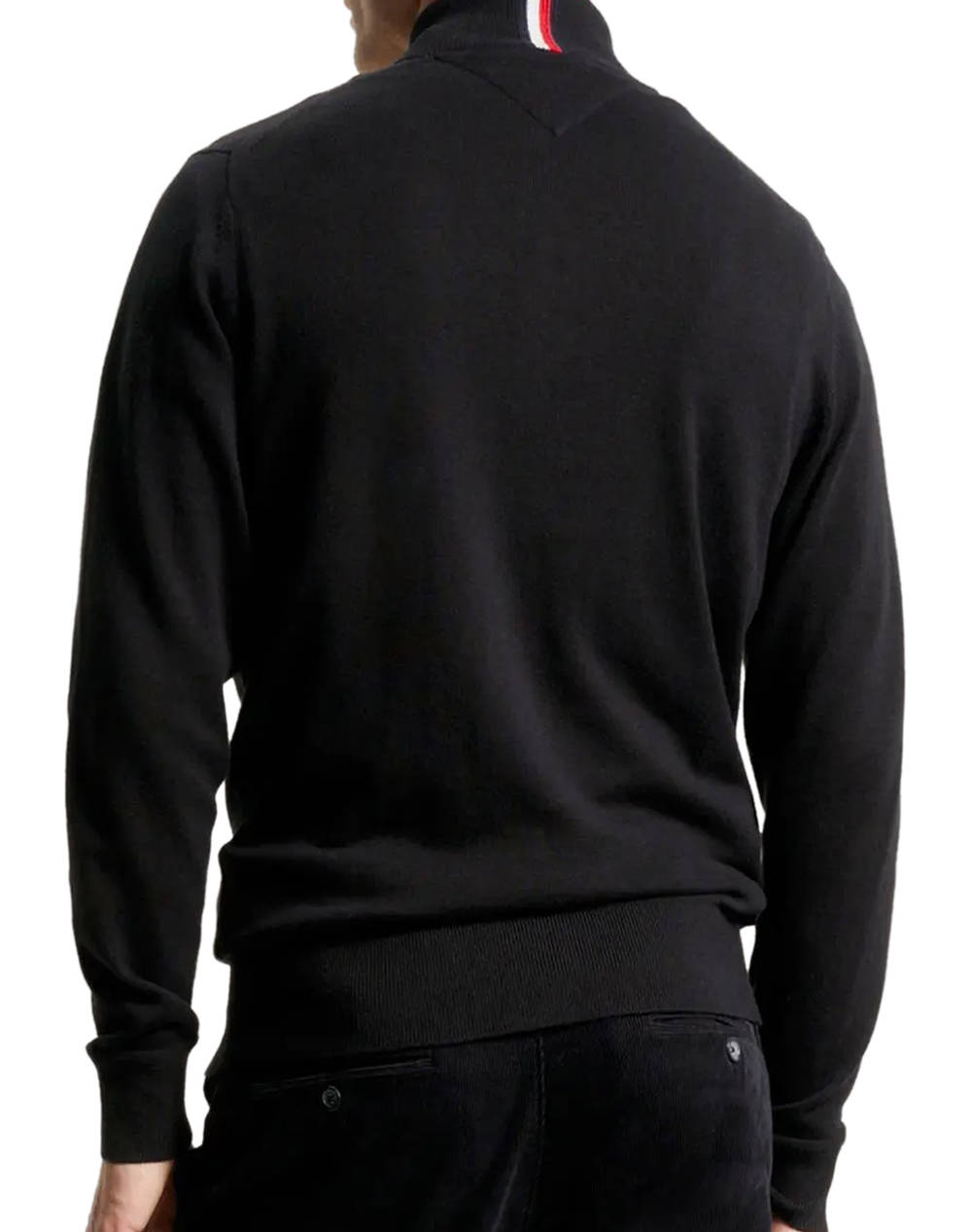 TOMMY HILFIGER PIMA ORG CTN CASHMERE ZIP THRU MW0MW28050-BDS Black φωτογραφία