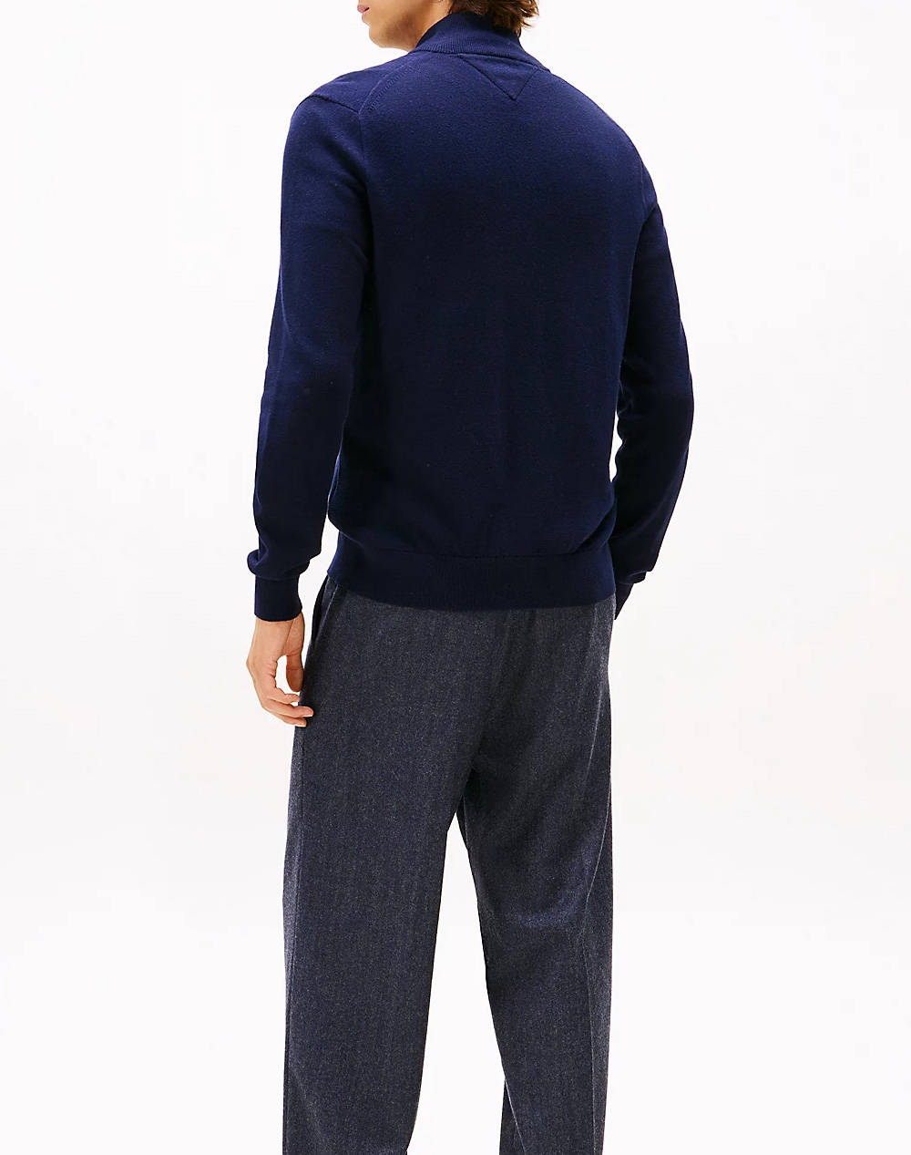 TOMMY HILFIGER PIMA ORG CTN CASHMERE ZIP THRU MW0MW28050-DW5 DarkBlue φωτογραφία