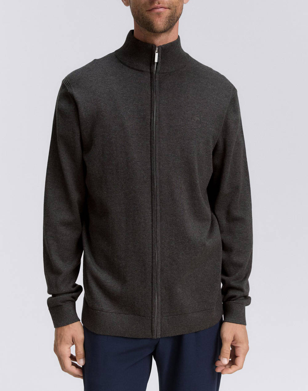 TOM TAILOR BASIC KNIT JA ΜΠΛΟΥΖΑ ΑΝΔΡΙΚΟ 1047571-10617 DarkGray