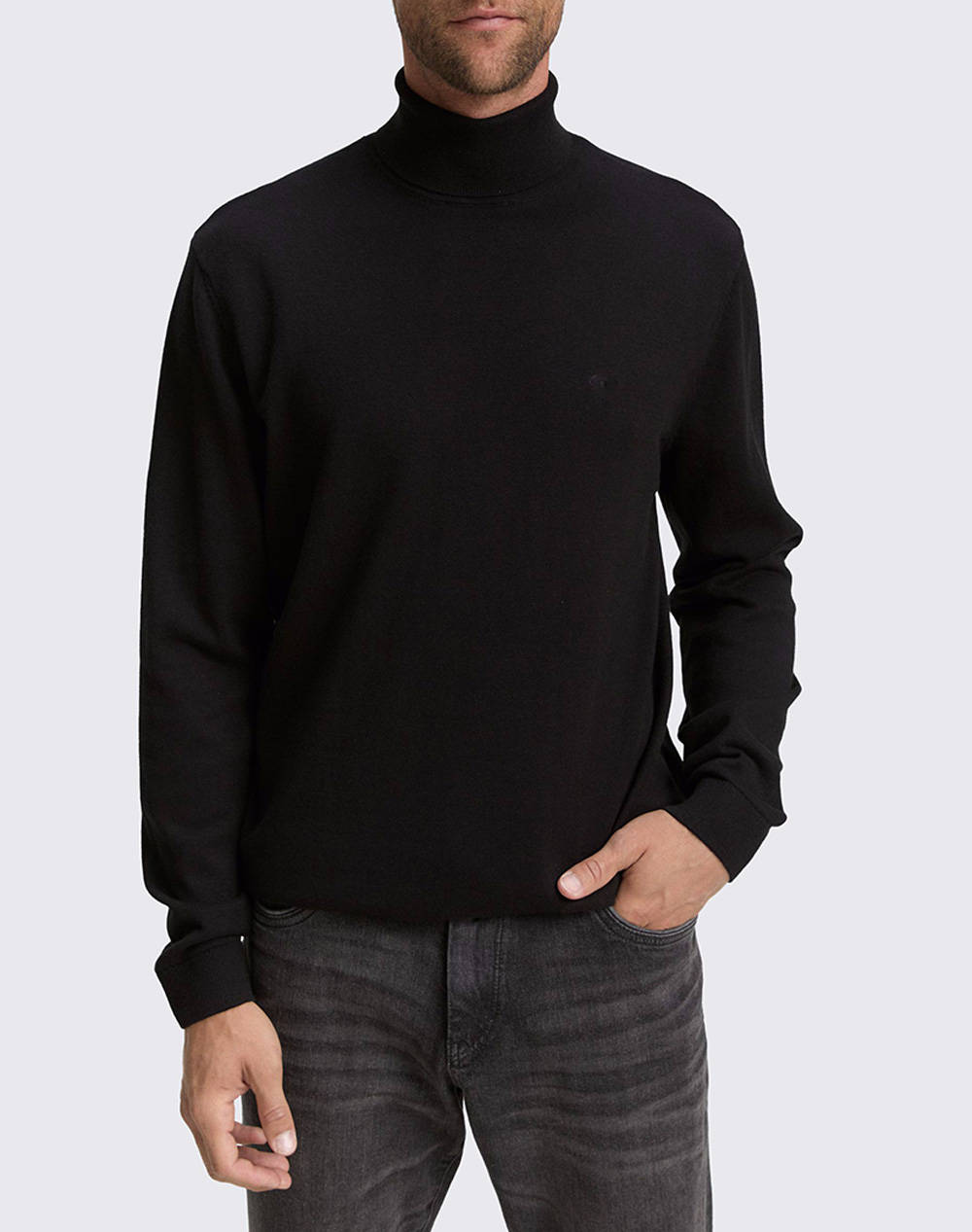 TOM TAILOR BASIC TURTLENECK KNIT ΠΛΕΚΤΟ ΑΝΔΡΙΚΟ 1048013-29999 Black
