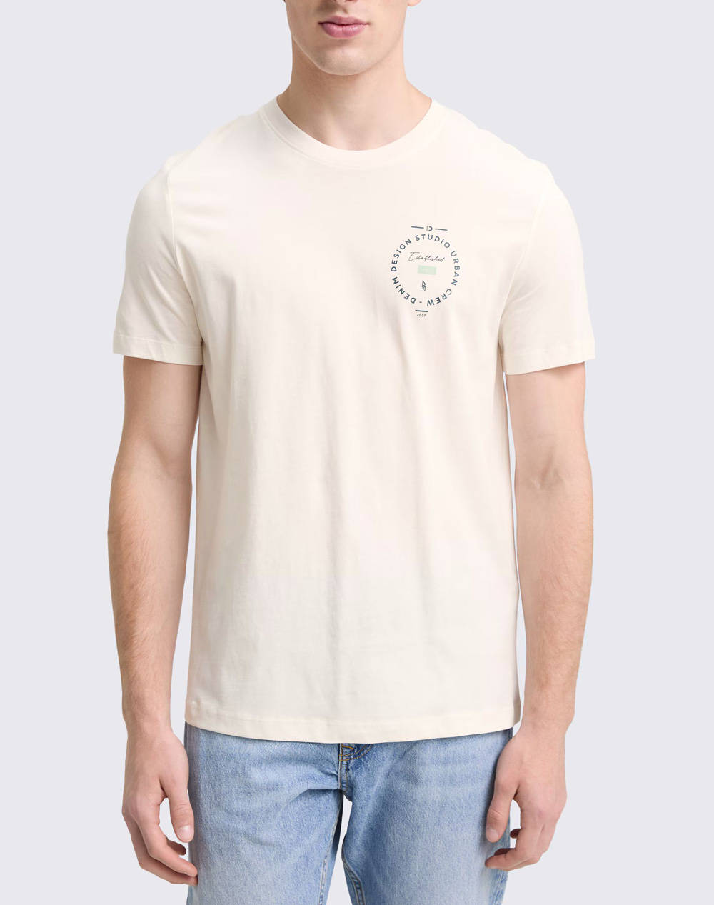 TOM TAILOR PRINTED ΜΠΛΟΥΖΑ ΑΝΔΡΙΚΟ 1047423-10348 OffWhite