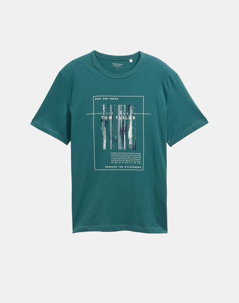 TOM TAILOR PRINTED ΜΠΛΟΥΖΑ ΑΝΔΡΙΚΟ 1047788-14171 DarkGreen
