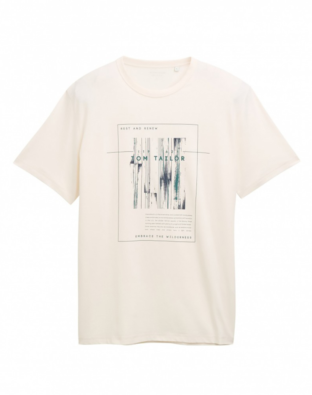 TOM TAILOR PRINTED ΜΠΛΟΥΖΑ ΑΝΔΡΙΚΟ 1047788-10348 OffWhite