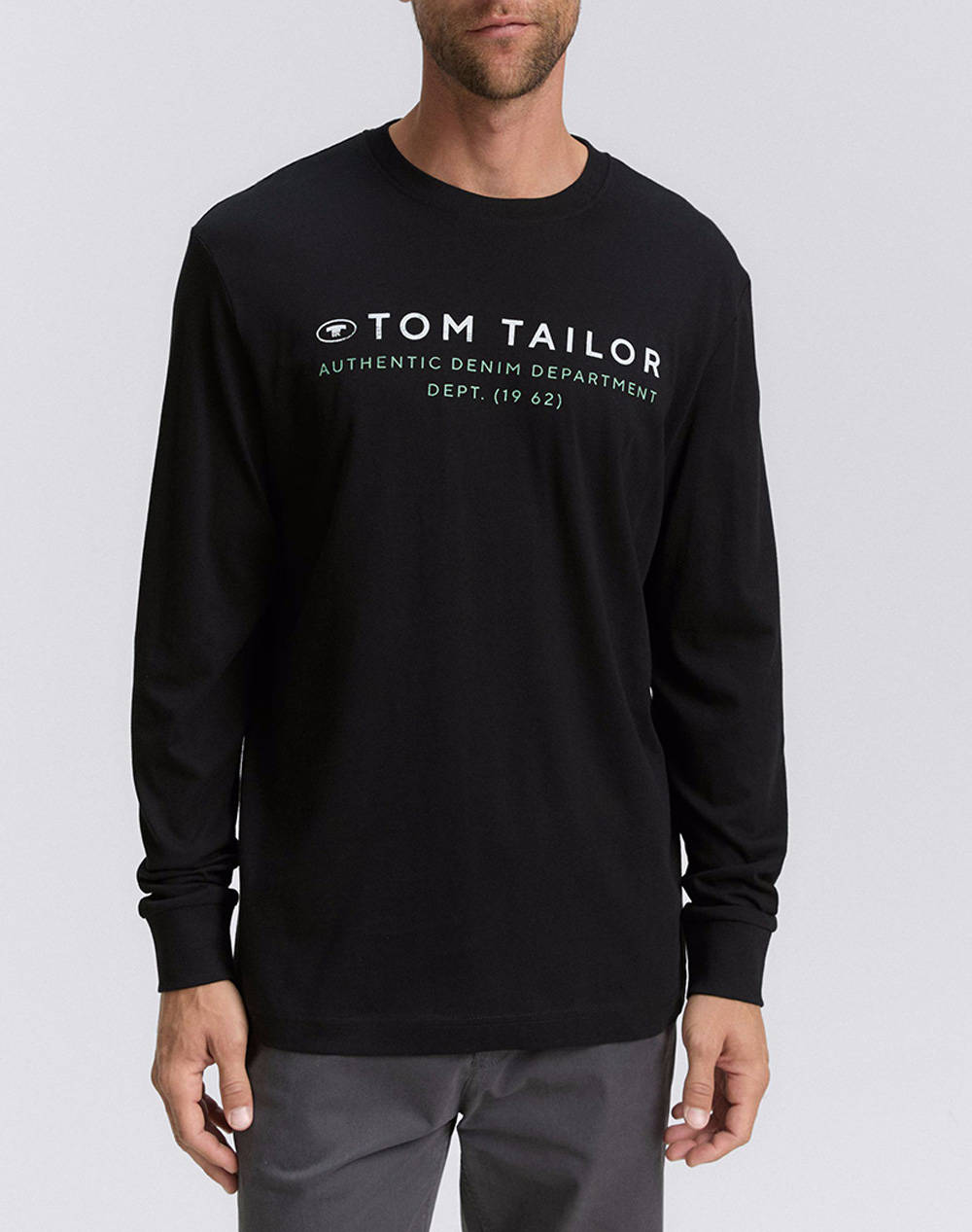 TOM TAILOR PRINTED LONGSLEEVE ΜΠΛΟΥΖΑ ΑΝΔΡΙΚΟ 1047769-29999 Black