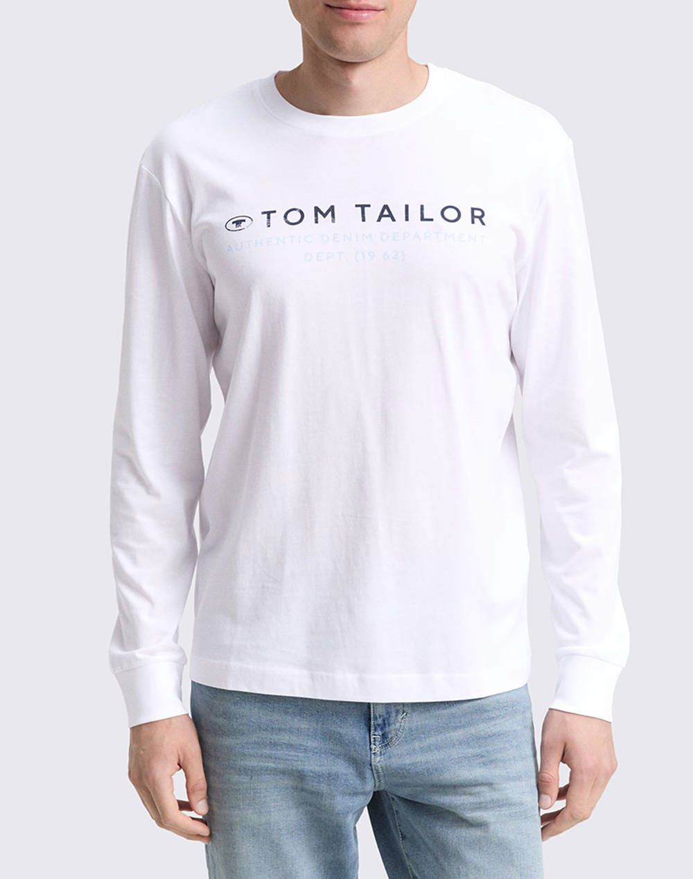 TOM TAILOR PRINTED LONGSLEEVE ΜΠΛΟΥΖΑ ΑΝΔΡΙΚΟ 1047769-20000 White