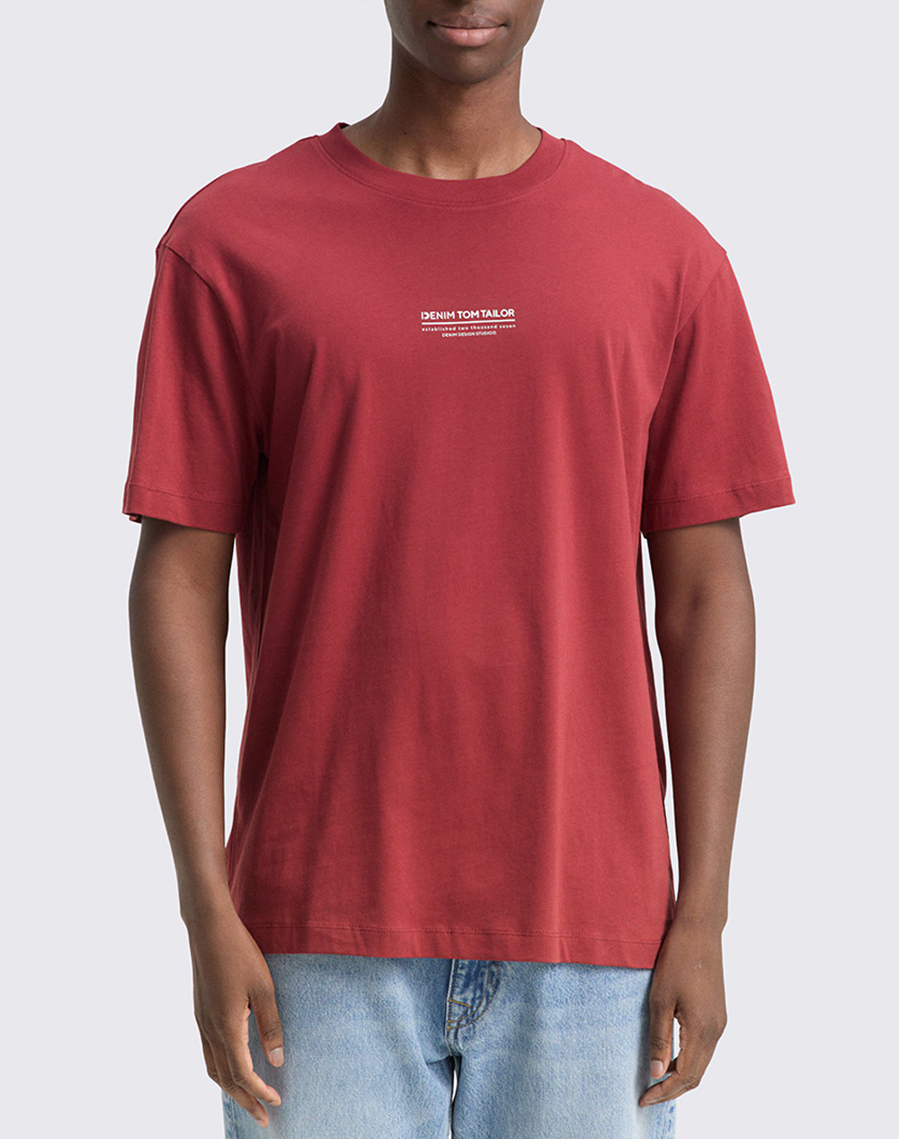 TOM TAILOR RELAXED PRINTED T-SHIRT ΜΠΛΟΥΖΑ ΑΝΔΡΙΚΟ 1045021-23853 DarkRed