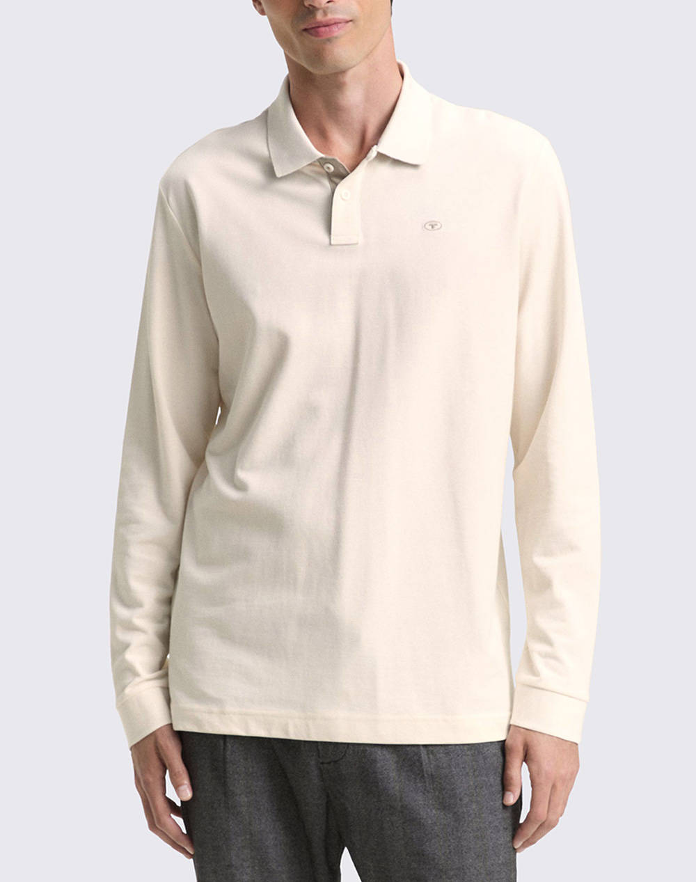 TOM TAILOR BASIC POLO WITH C ΜΠΛΟΥΖΑ ΑΝΔΡΙΚΟ 1043278-10348 Ecru