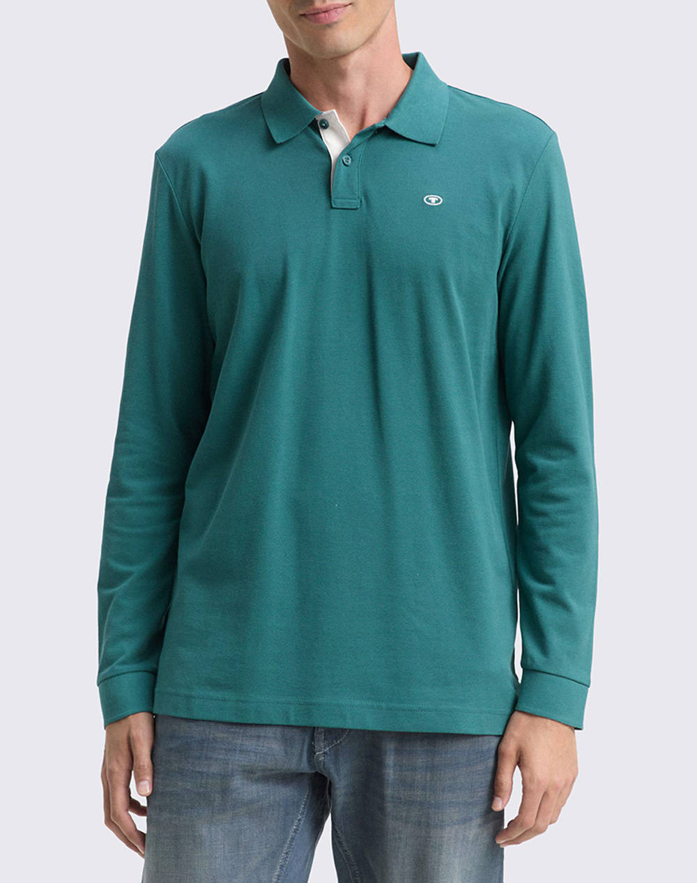 TOM TAILOR BASIC POLO WITH C ΜΠΛΟΥΖΑ ΑΝΔΡΙΚΟ 1043278-14171 Petrol