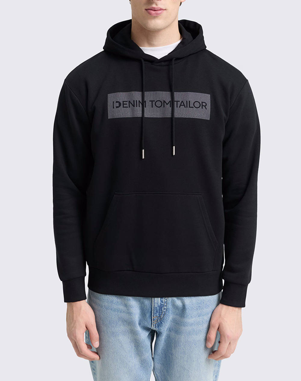 TOM TAILOR TOM TAILOR PRINTED SWEAT HOODIE ΦΟΥΤΕΡ ΑΝΔΡΙΚΟ 1047942-10429 Black