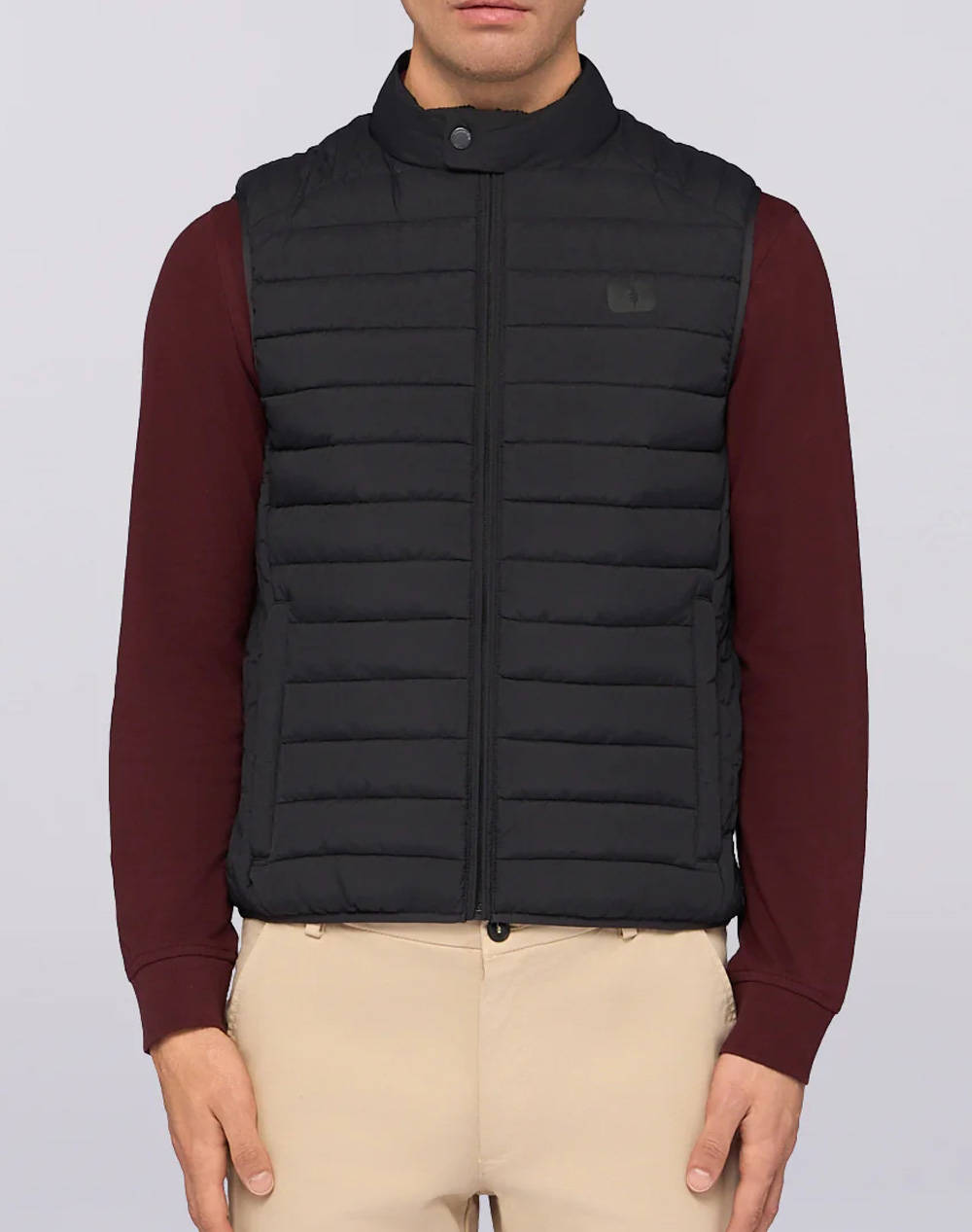 TRUSSARDI LIGHT PADDED VEST - CRINKLE NYLON MO802N10-033 Black