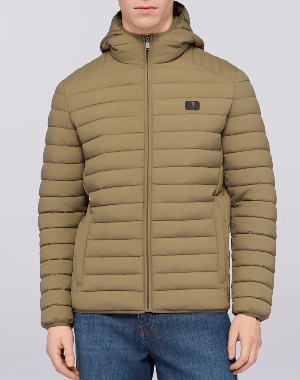 TRUSSARDI TRUSSARDI PADDED -GIACCA IMBOTTITA CON CAPPUCCIO IN NYLON CRINKLE MO801N10-025 Khaki