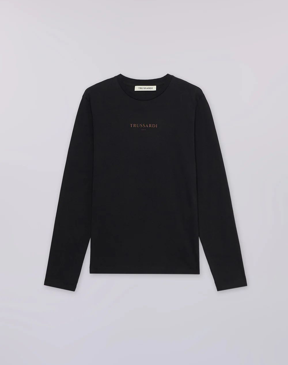 Trussardi T-Shirt Regular Fit A Maniche Lunghe Con Stampa Mtl02J02-033 Black ανδρικά ρούχα μπλούζες Politikos Shop Πολιτικός