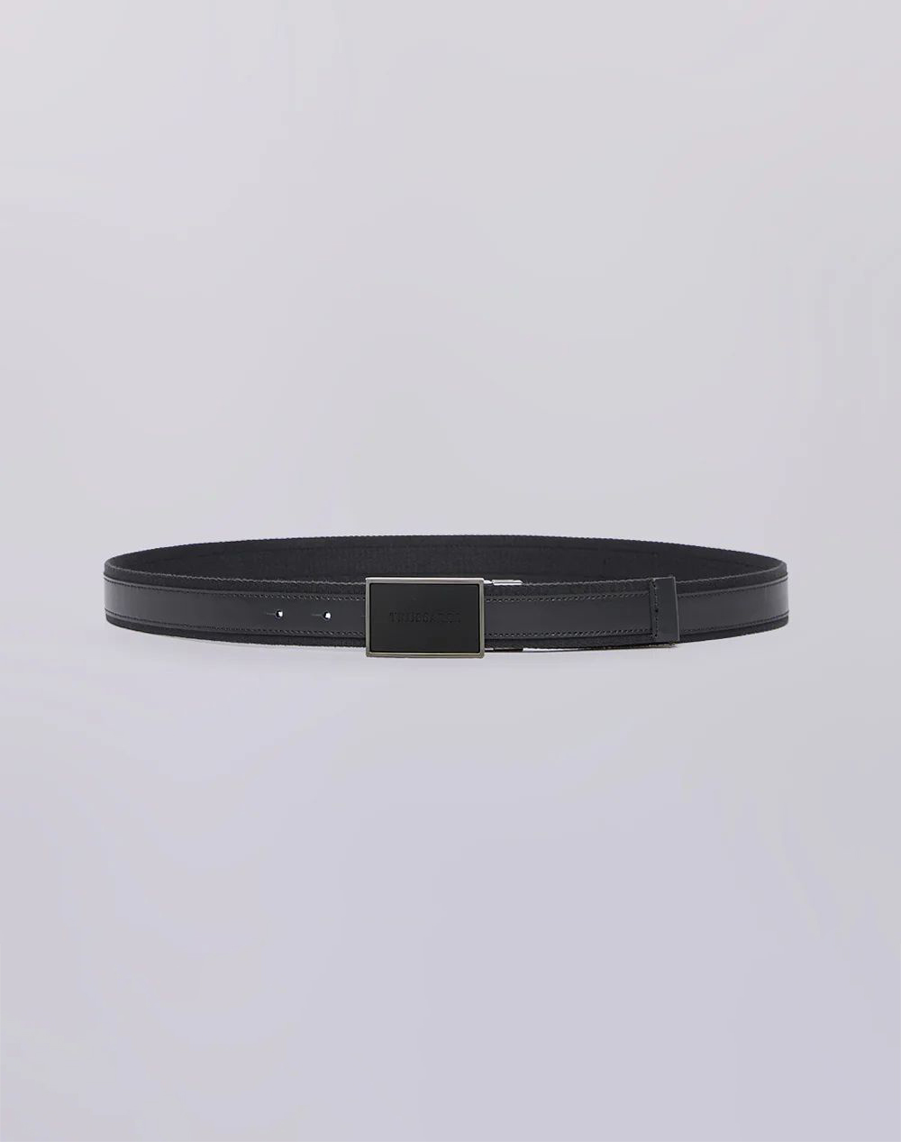 TRUSSARDI REVERSIBLE BELT W TRUSSARDI BUCKLE - LEATHER MER03L63-033 Black