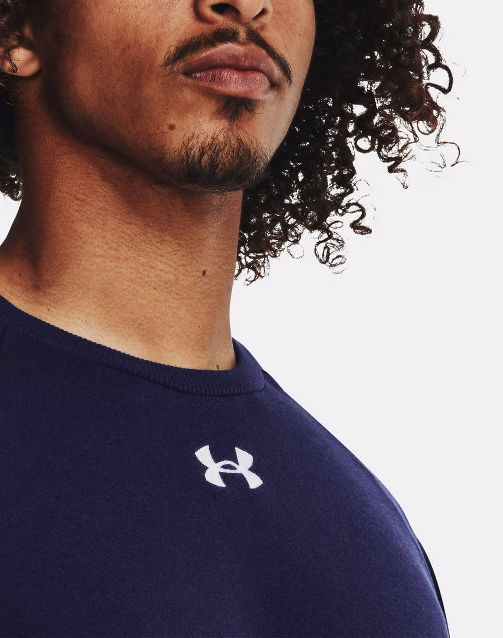 UNDER ARMOUR UA Rival Fleece Crew 1379755-410 DarkBlue φωτογραφία