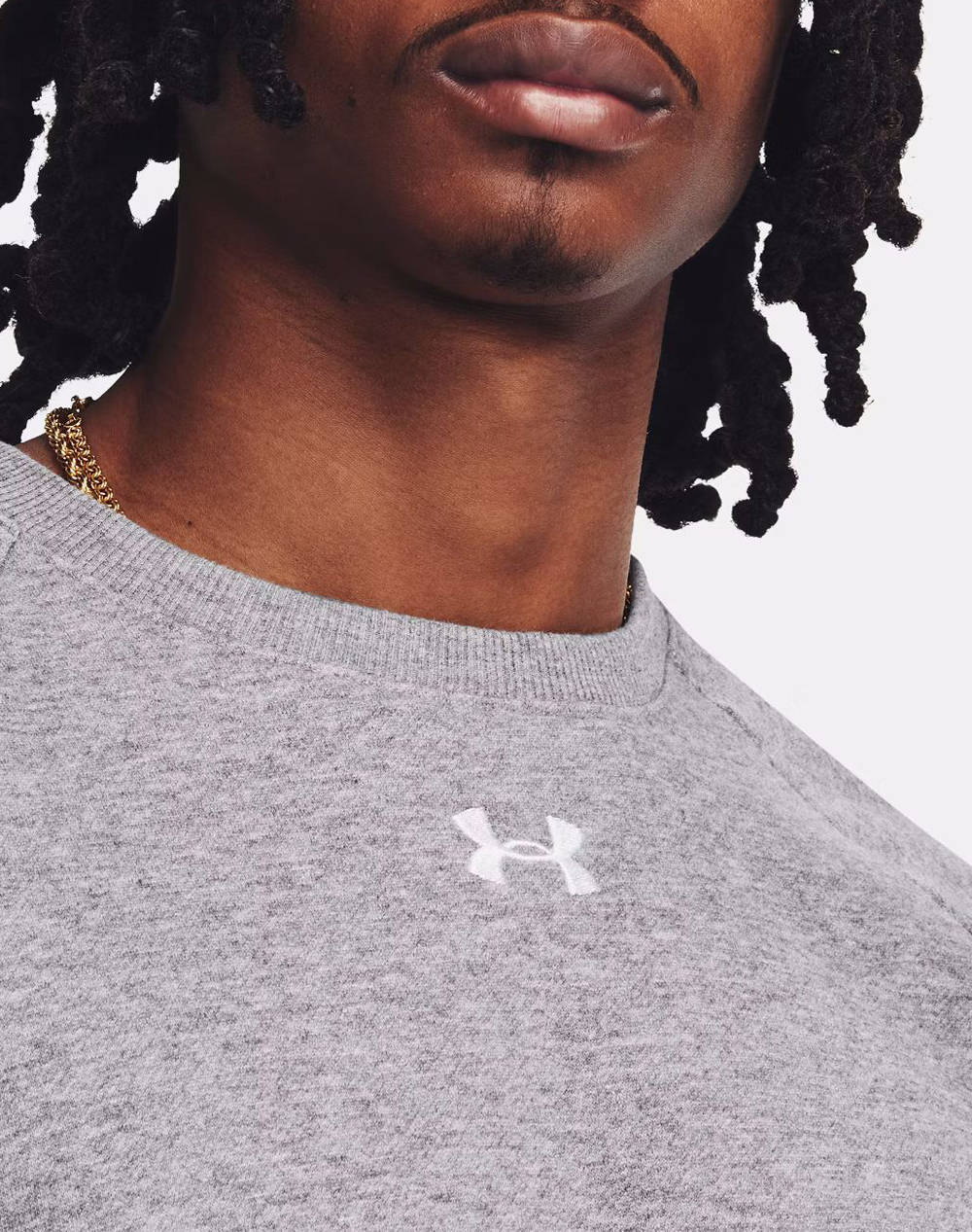 UNDER ARMOUR UA Rival Fleece Crew 1379755-025 LightGray φωτογραφία