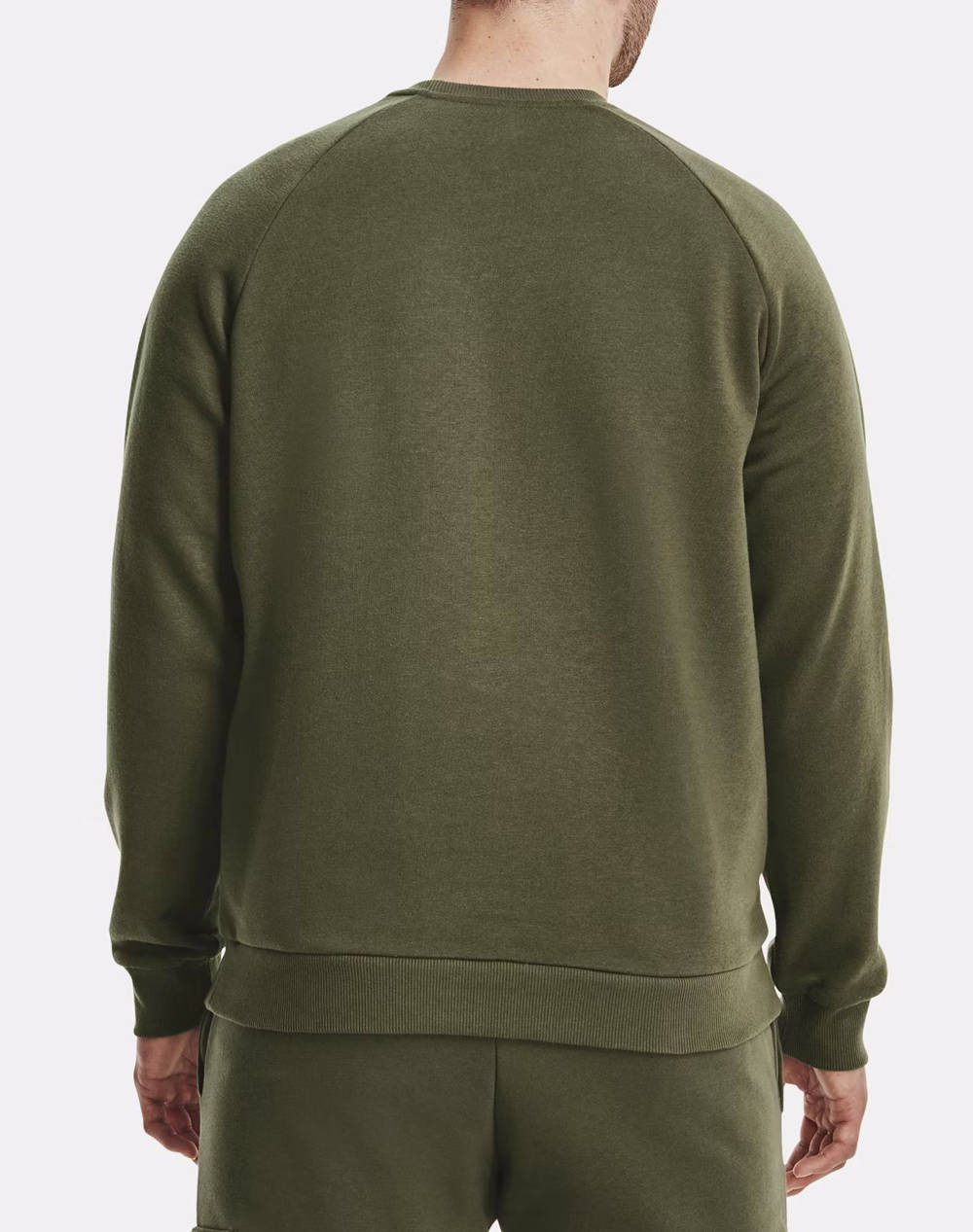 UNDER ARMOUR UA Rival Fleece Crew 1379755-390 Olive φωτογραφία