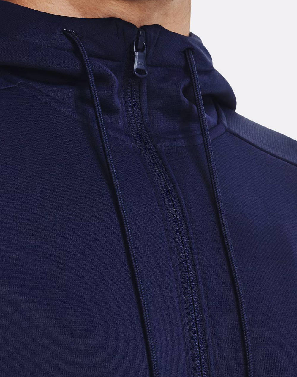 Under Armour Ua Fleece Fz Hoodie 1373357-410 Darkblue ανδρικά ρούχα ζακέτες φούτερ Politikos Shop Πολιτικός