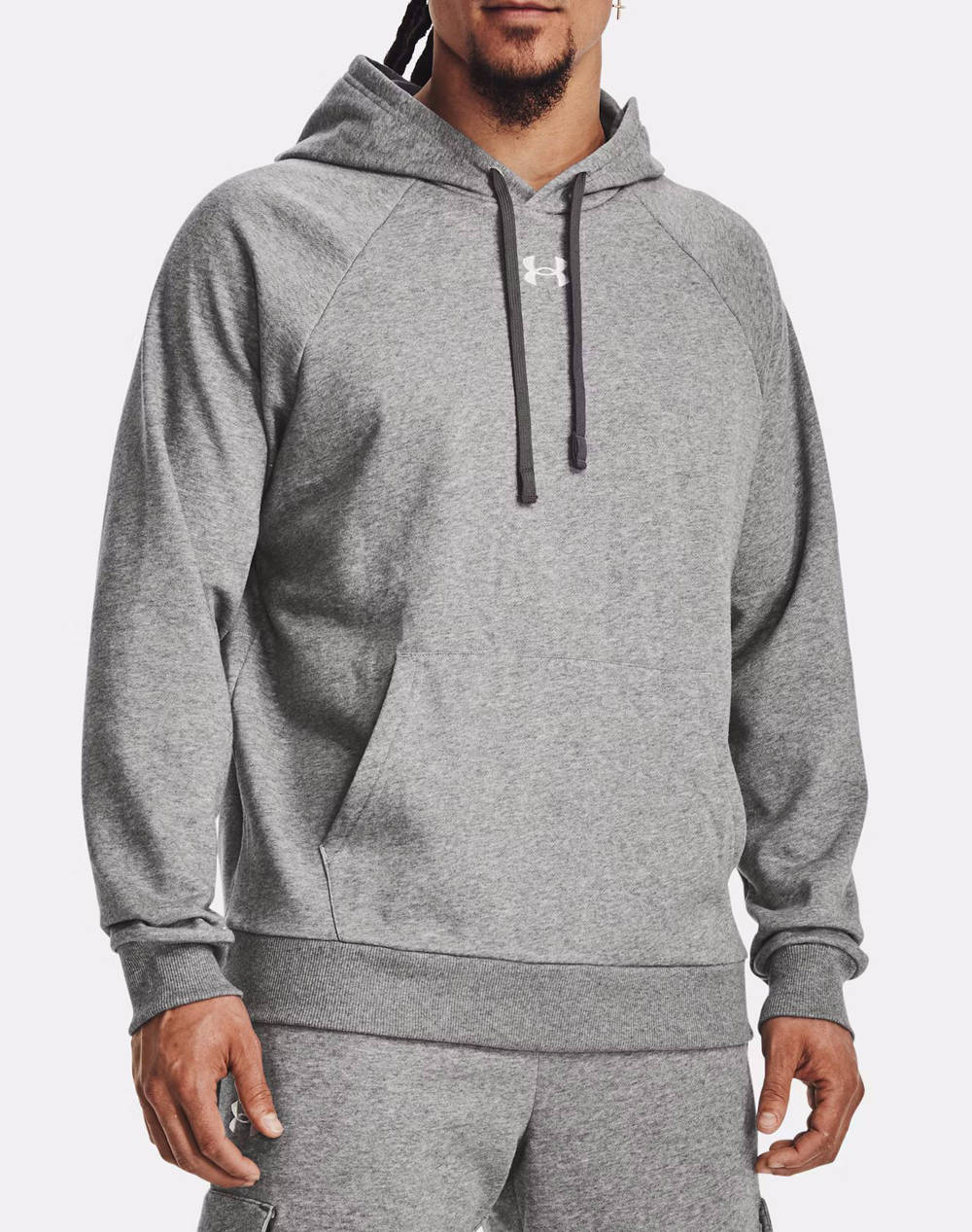 UNDER ARMOUR UA Rival Fleece Hoodie 1379757-025 LightGray