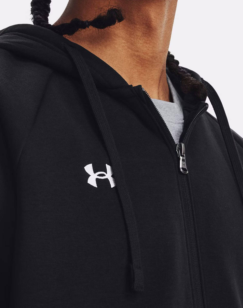 UNDER ARMOUR UA Rival Fleece FZ Hoodie 1379767-001 Black φωτογραφία
