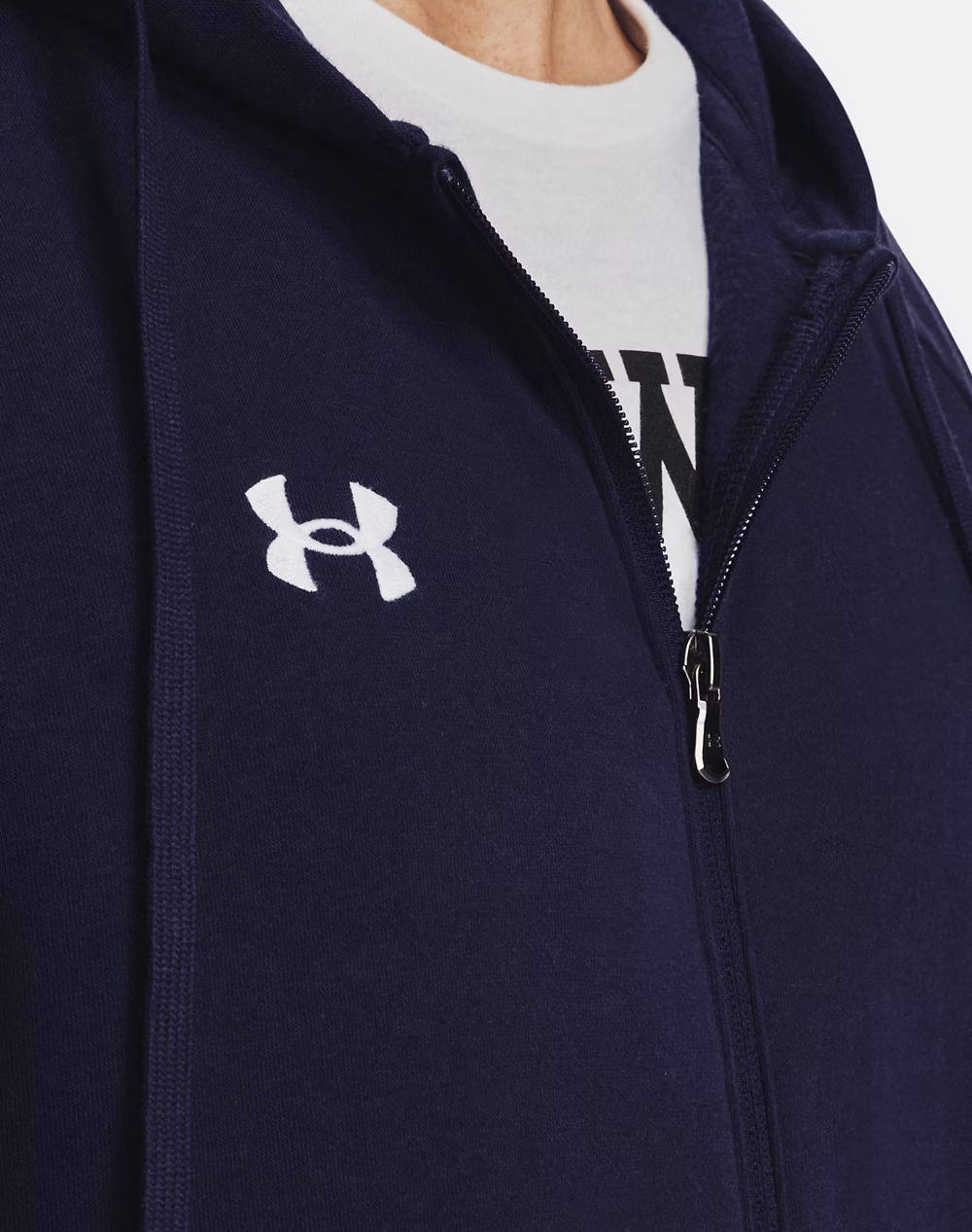 UNDER ARMOUR UA Rival Fleece FZ Hoodie 1379767-410 DarkBlue φωτογραφία