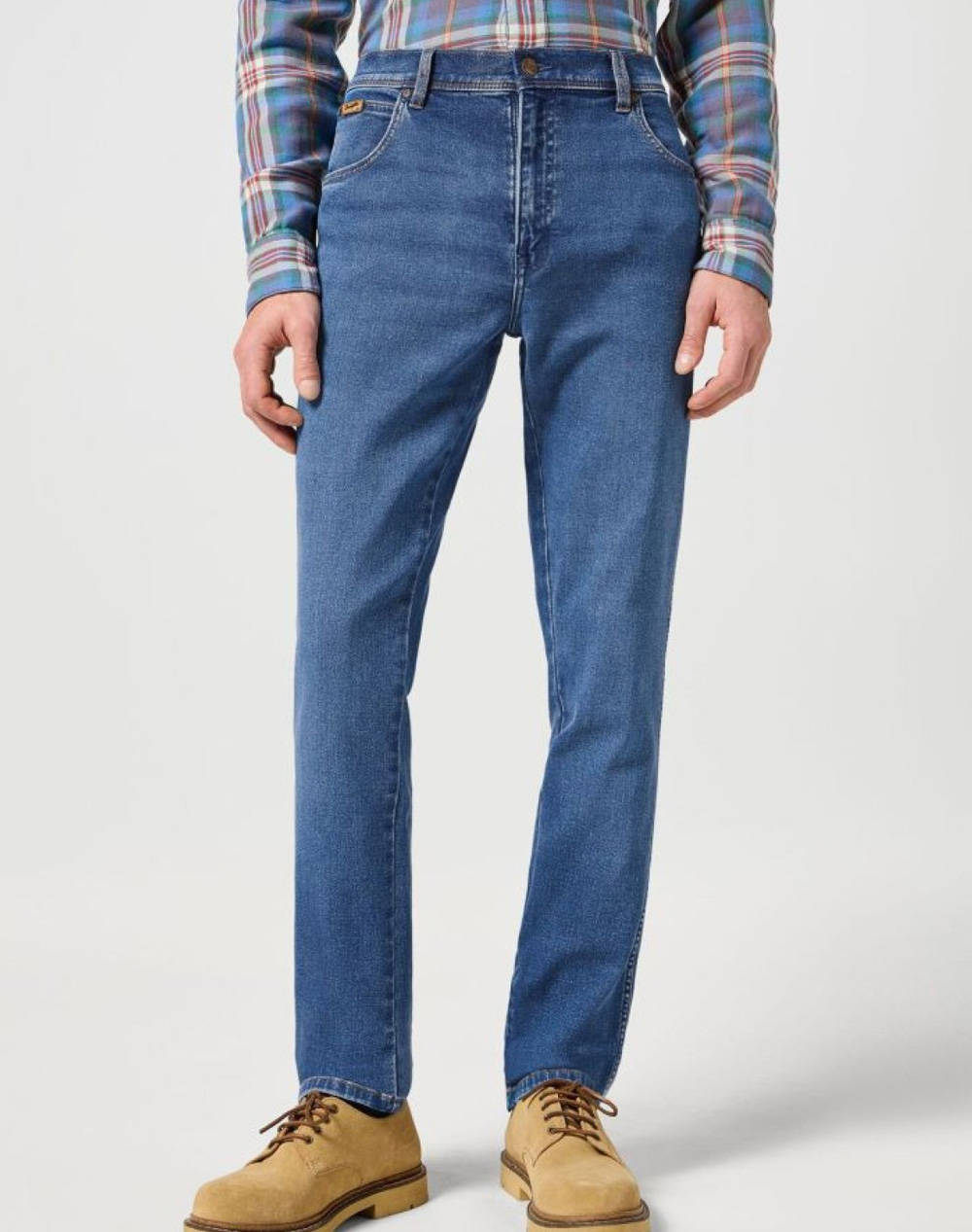 WRANGLER WRANGLER TEXAS SLIM 112358218-RIDGE WASH DenimLightBlue