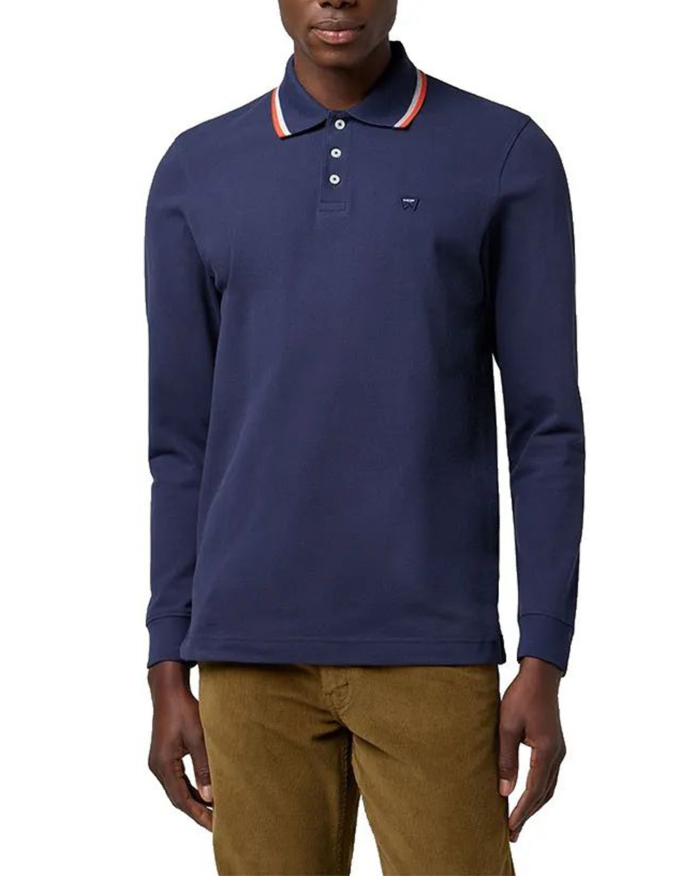 WRANGLER LS POLO SHIRT 112371506-NAVY NavyBlue