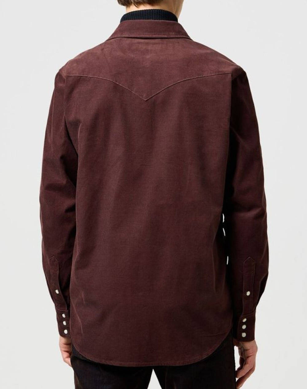 WRANGLER WESTERN CORD SHIRT 112371428-MAHOGANY Bordeux φωτογραφία