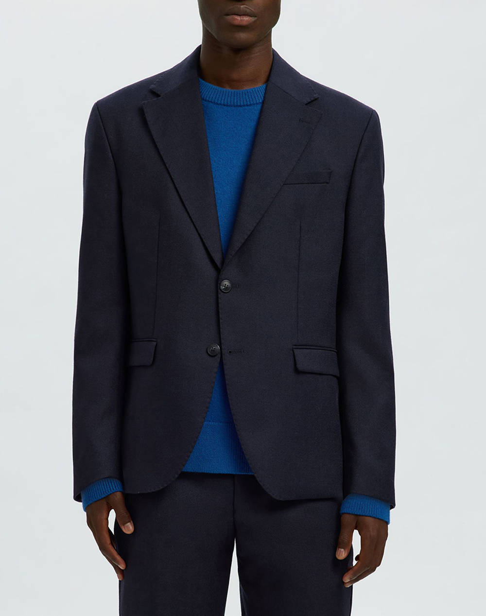 SELECTED SLHREG-BJORN MANTECO WOOL BLZ 16098706-Dark Sapphire NavyBlue