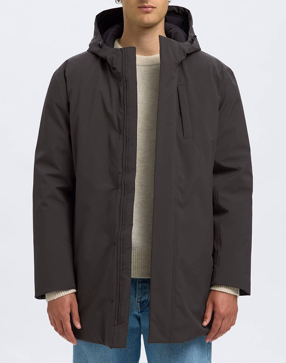 SELECTED SLHFRANKLIN URBAN TECH PARKA NOOS 16097820-Kambaba DarkGray