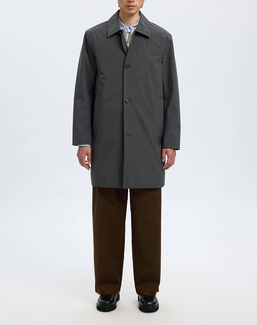 SELECTED SLHSILAS URBAN TECH CARCOAT 16097632-Kambaba DarkGray